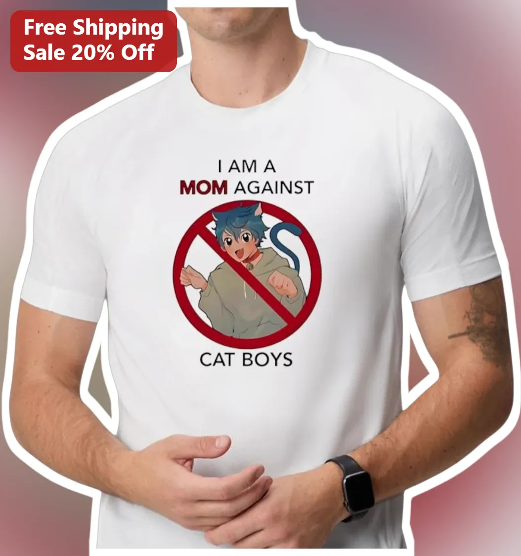 I Am A Mom Against Cat Boys Graphic Tee Anime Manhwa Fan Gift