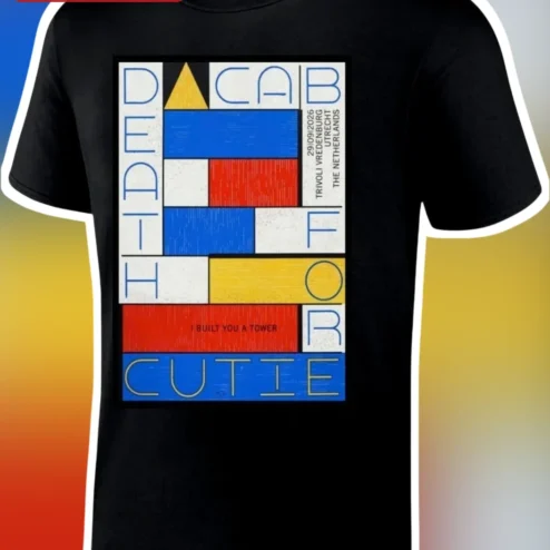 I Built You A Tower Tee Death Cab For Cutie Indie Rock Band Merch Graphic Shirt