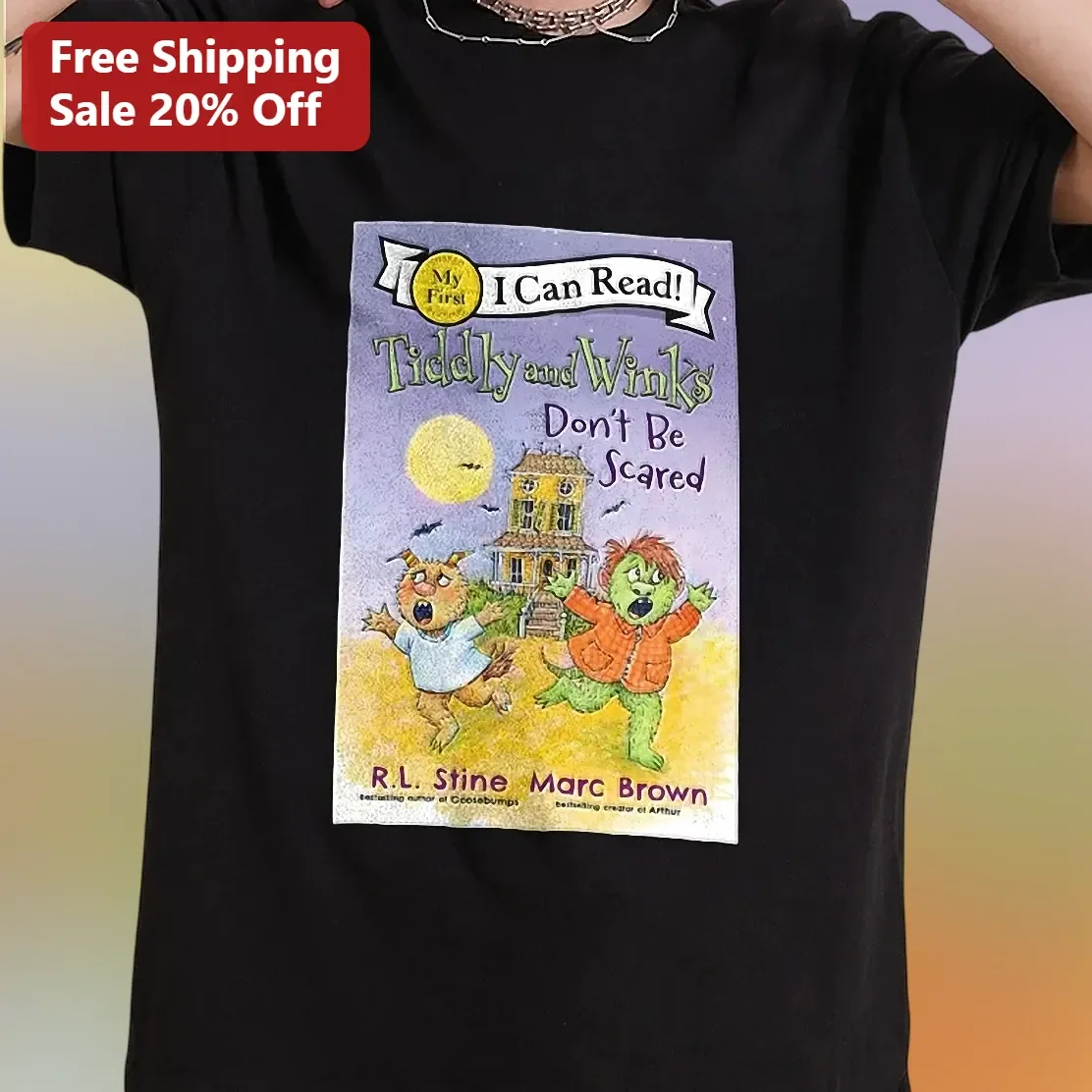 I Can Read Tiddly and Winks Don't Be Scared R.L. Stine Marc Brown Graphic Tee