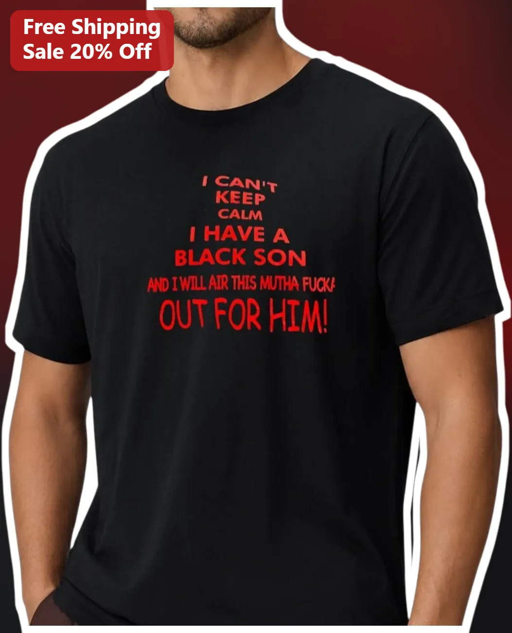 I Can't Keep Calm I Have A Black Son Graphic Tee Funny Protective Mom Shirt