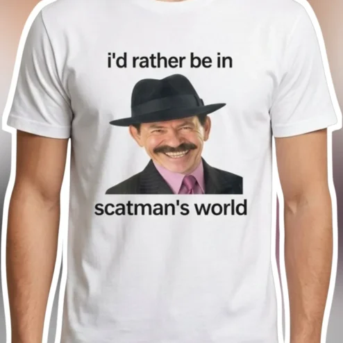 I'd Rather Be In Scatman's World Tee Retro 90s Eurodance Music Fan Gift Shirt
