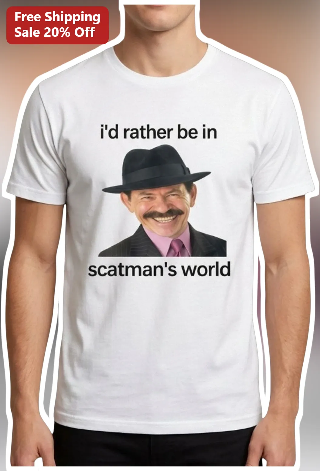 I'd Rather Be In Scatman's World Tee Retro 90s Eurodance Music Fan Gift Shirt