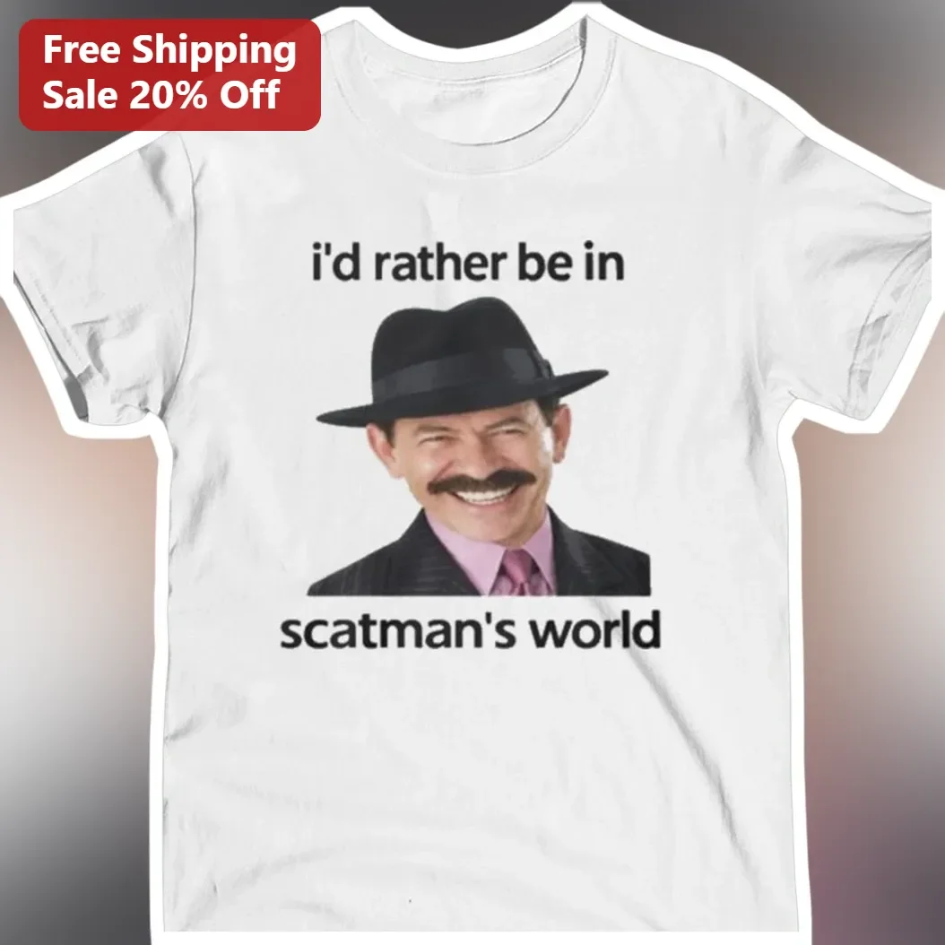 I'd Rather Be In Scatman's World Tee Retro 90s Eurodance Music Gift Shirt