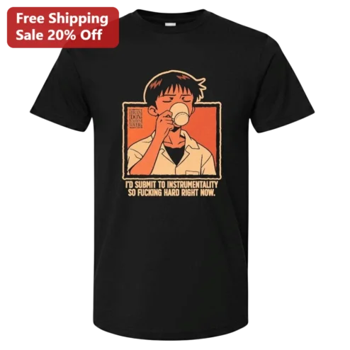 I'd Submit To Instrumentality Shinji Ikari Evangelion Meme Graphic Tee