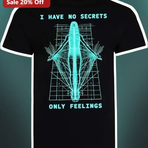 I Have No Secrets Only Feelings Justin Bieber Human Body Wireframe Graphic Tee