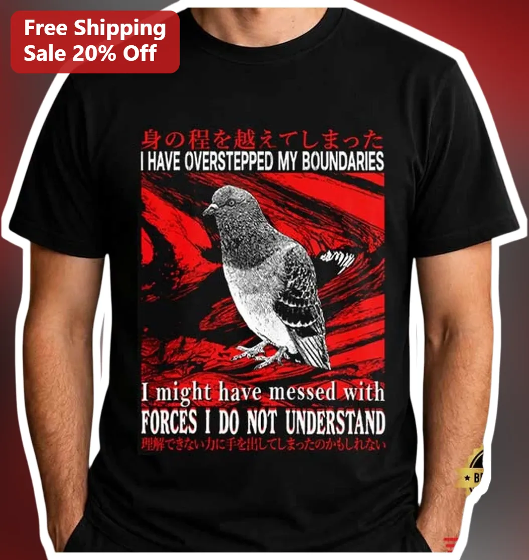 I Have Overstepped My Boundaries I Might Have Messed With Forces Tee Funny Pigeon Graphic Shirt
