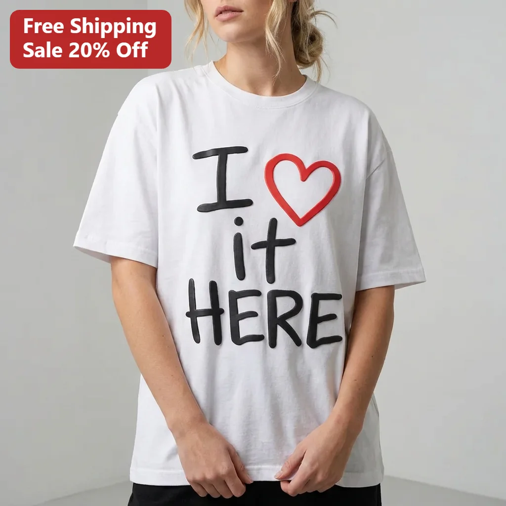 I It Here Tee, I Love It Here Shirt for Travelers Locals, City Pride Minimalist Graphic Gift
