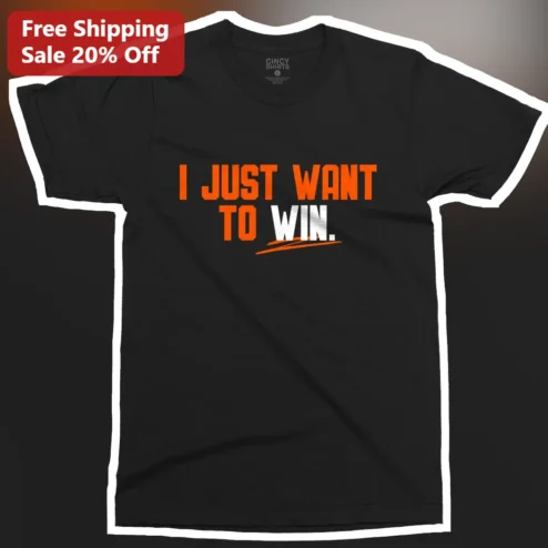I Just Want To Win Motivational Graphic Tee Winning Mindset Shirt for Athletes and Gamers