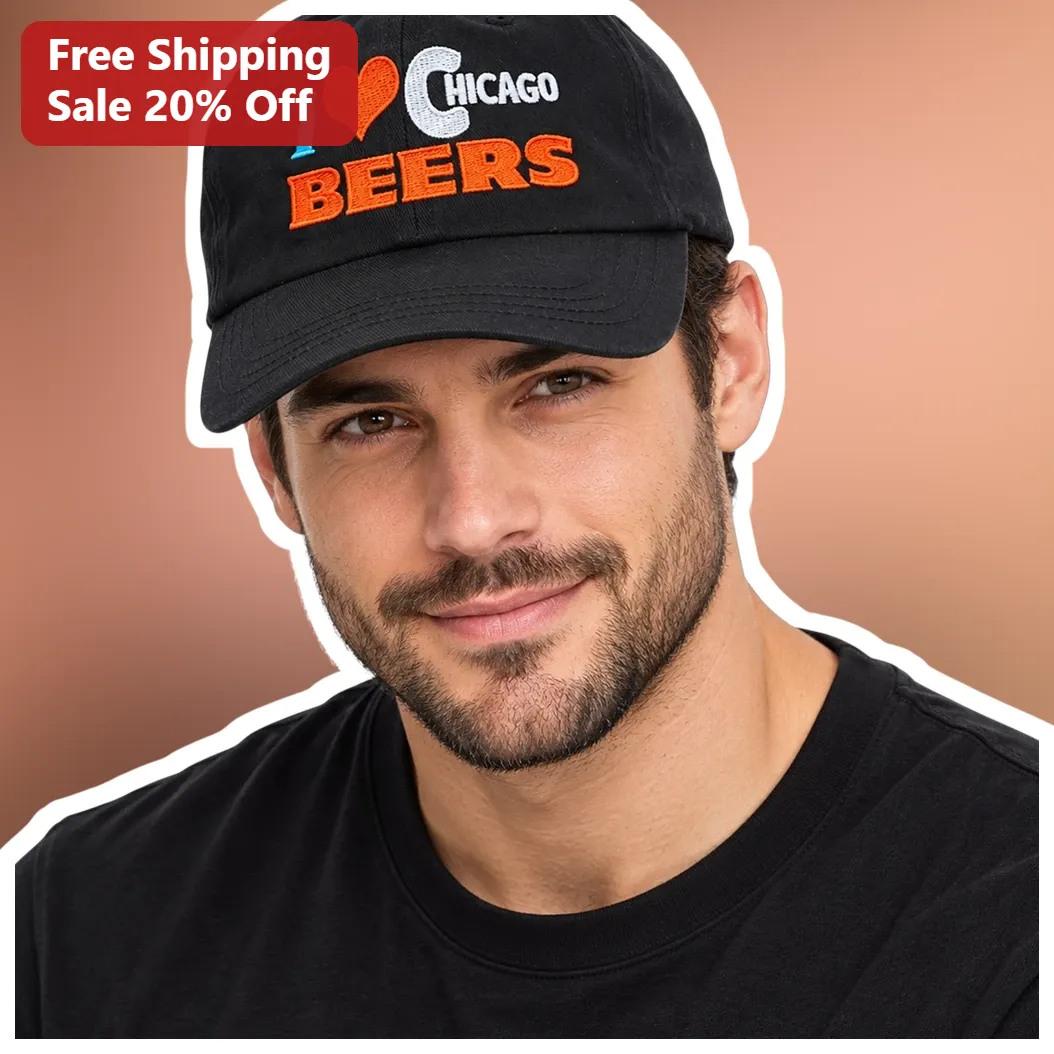 I Love Chicago Beers Cap Embroidered Baseball Hat for Beer Lovers