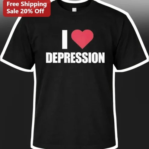 I Love Depression Tee Funny Mental Health Awareness Gift T-Shirt
