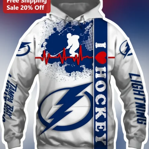 I Love Hockey Tampa Bay Lightning Hoodie NHL Fan Gift For Men Women