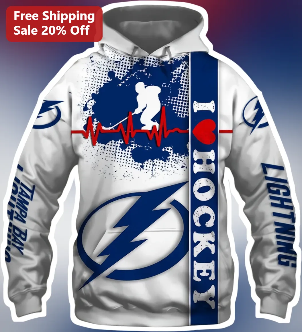 I Love Hockey Tampa Bay Lightning Hoodie NHL Fan Gift For Men Women