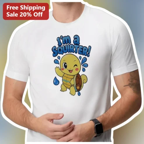 I'm A Squirter Funny Cute Turtle Graphic Tee For Kids Toddlers Summer Water Play Birthday Gift