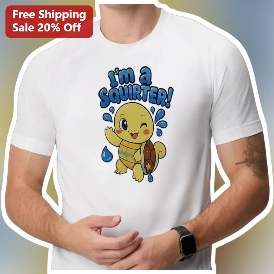 I'm A Squirter Funny Cute Turtle Graphic Tee For Kids Toddlers Summer Water Play Birthday Gift