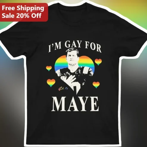 I'm Gay For Maye Patrick Mahomes Rainbow Heart Graphic Tee NFL Fan Gift
