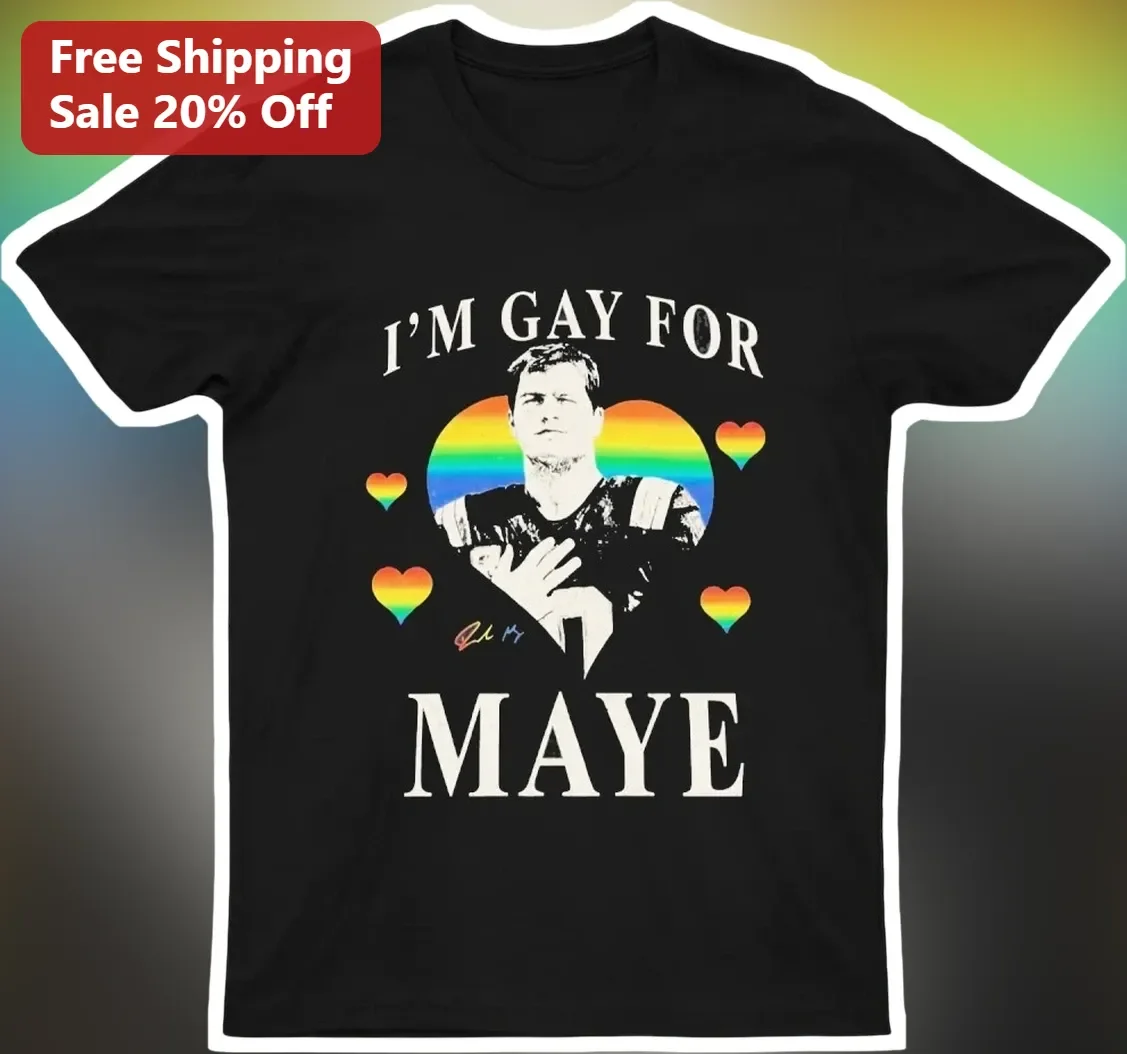 I'm Gay For Maye Patrick Mahomes Rainbow Heart Graphic Tee NFL Fan Gift