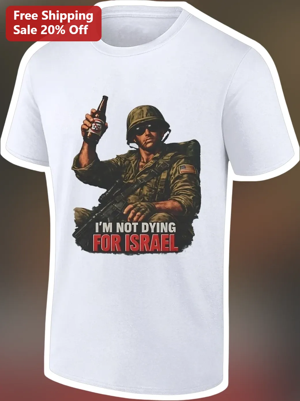 I'm Not Dying For Israel Anti War Protest Graphic Tee