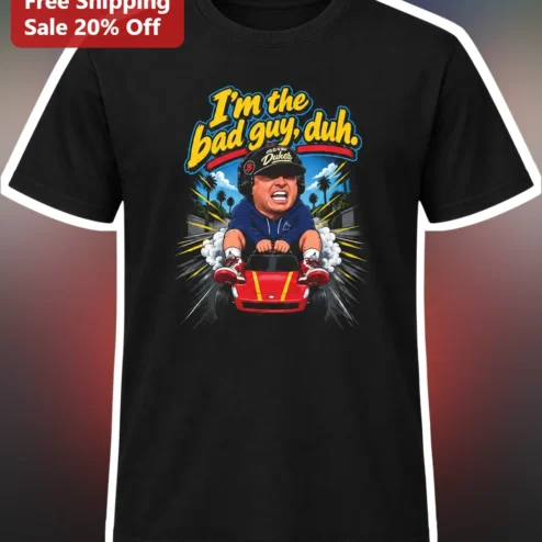I'm The Bad Guy Duh Joe Biden Caricature Tee Political Satire Graphic T-Shirt
