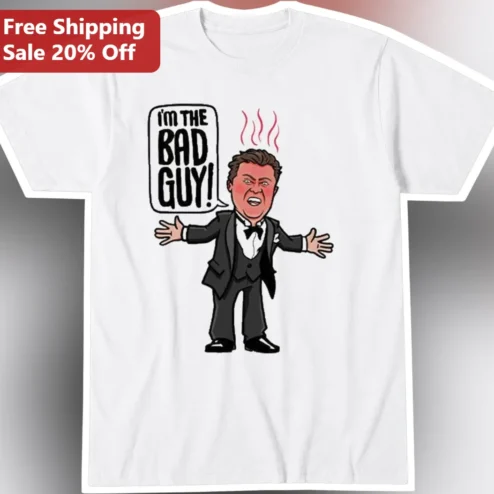 I'M THE BAD GUY! Elon Musk Caricature Graphic Tee Funny Meme Shirt