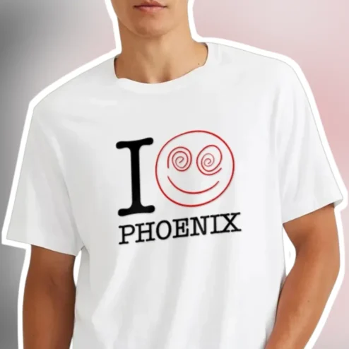 I Phoenix Tee Retro Smiley Face Graphic Shirt for Men Women City Pride Apparel