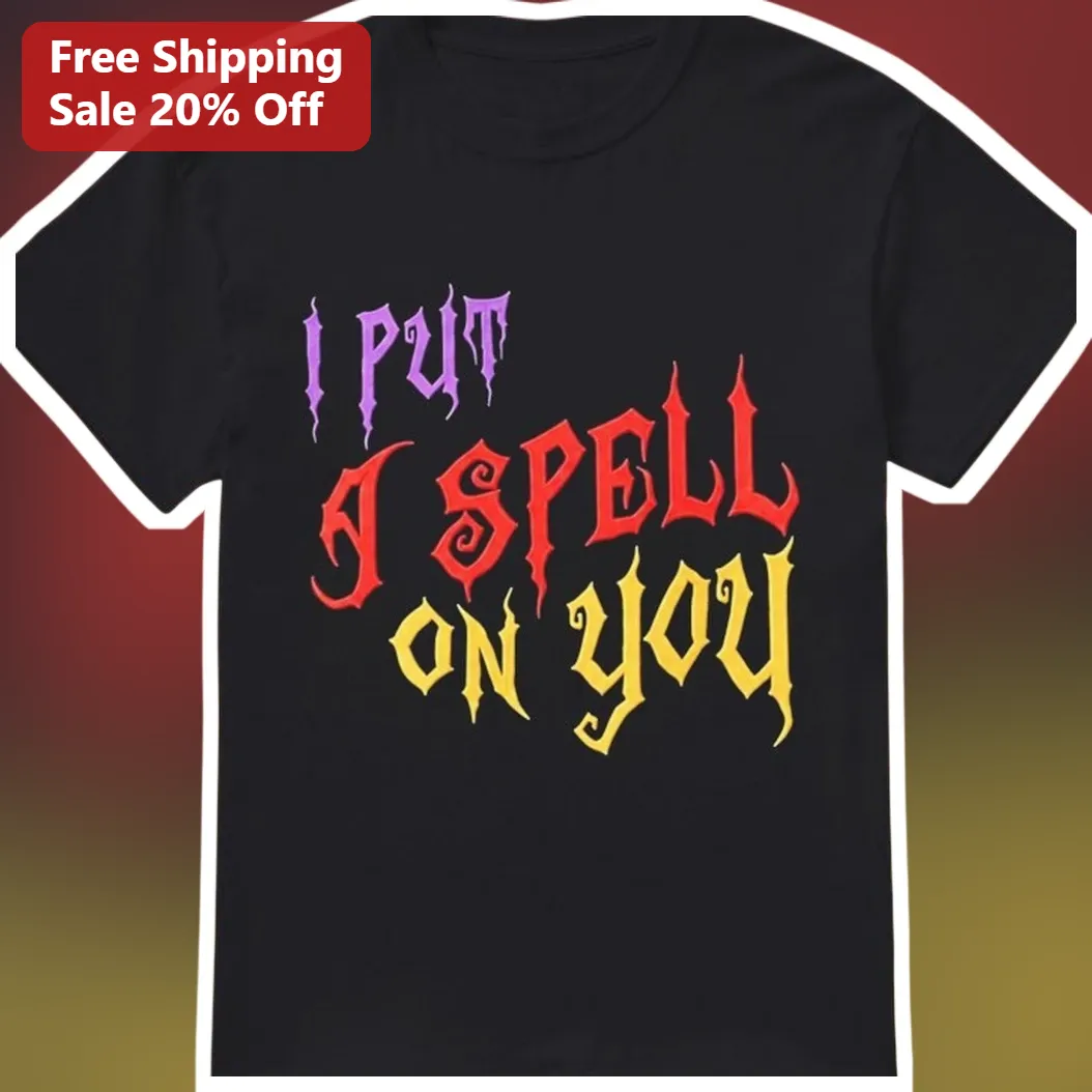 I Put A Spell On You Tee Gothic Halloween Witchy Music Shirt Retro Rock Gift