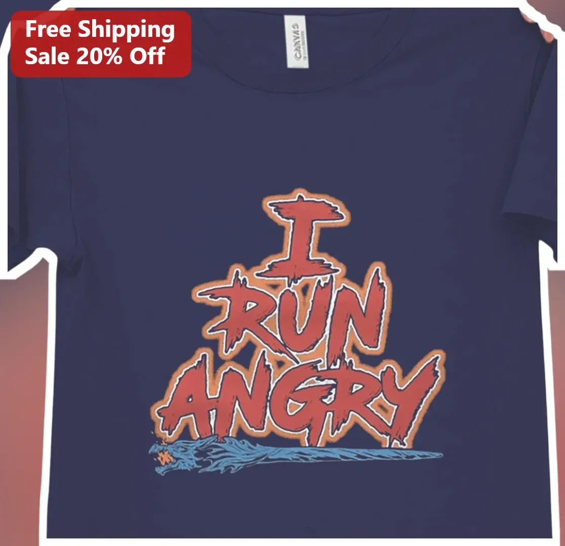 I Run Angry Tee Funny Running Shirt for Marathoners Joggers
