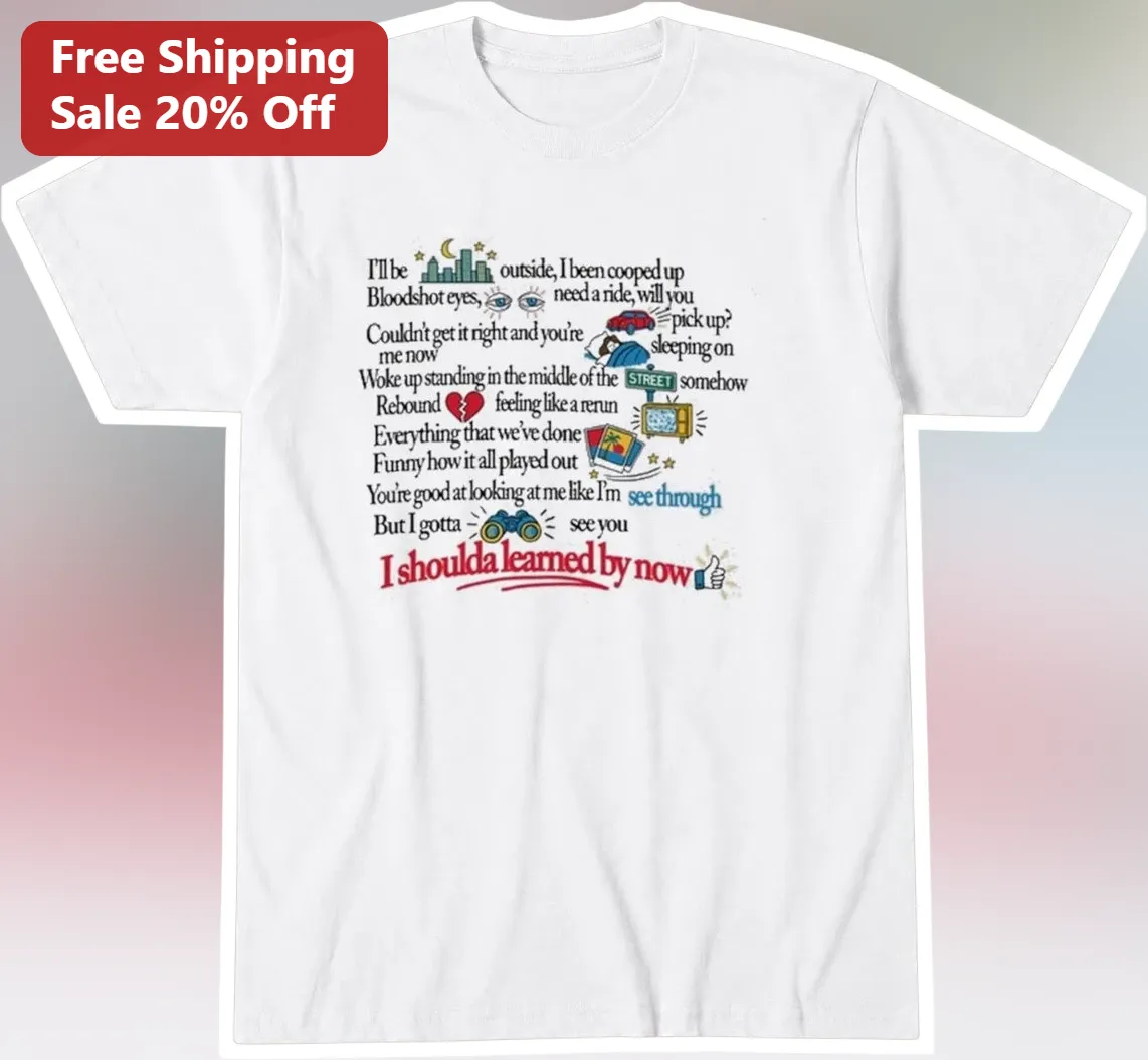 I Shoulda Learned By Now Graphic Tee Joan Osborne One Of Us Lyrics Rebus Design Gift