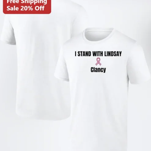I Stand With Breast Cancer Awareness Pink Ribbon Personalized Name Tee