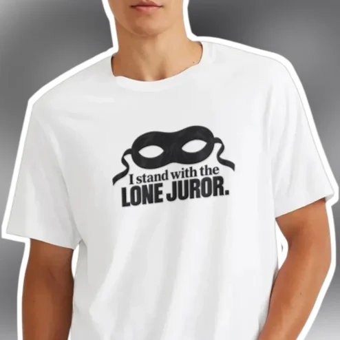 I Stand With The Lone Juror Graphic Tee For Law Students And Legal Professionals