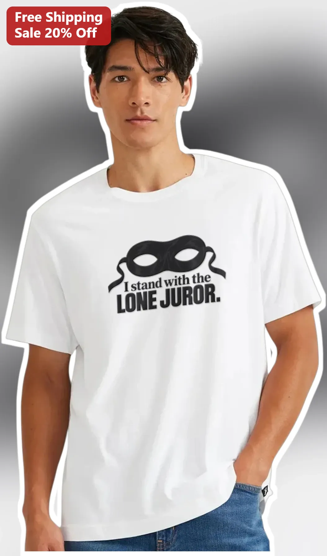 I Stand With The Lone Juror Graphic Tee For Law Students And Legal Professionals
