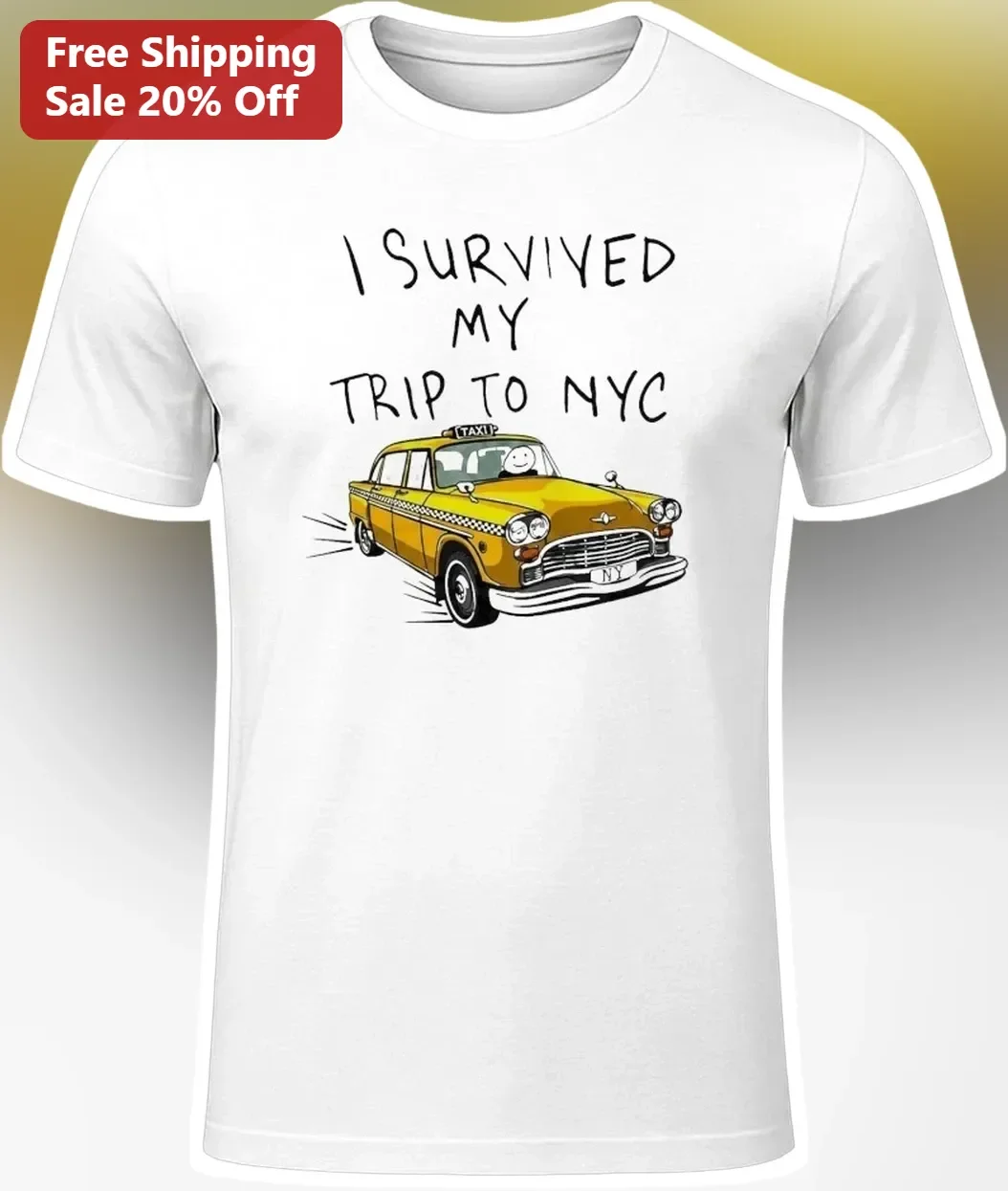 I Survived My Trip To NYC Graphic Tee Funny New York City Souvenir Shirt For Travelers