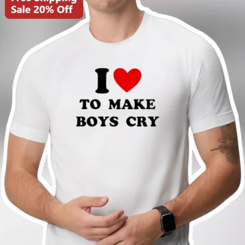 I To Make Boys Cry Funny Graphic Tee For Women Girls Sassy Humor Shirt