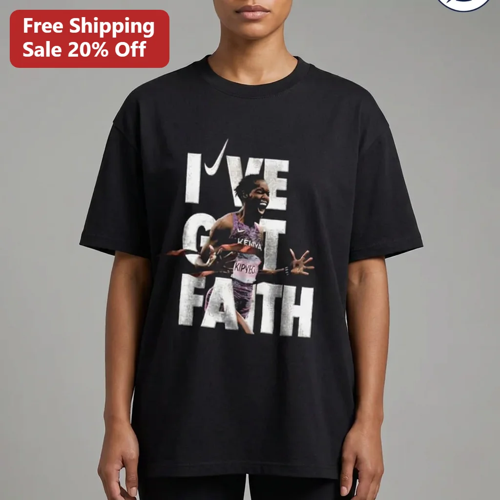 I've Got Faith Tee, Faith Kipyegon Track and Field Fan Shirt, Kenyan Runner Gift, Marathon Athletics Streetwear