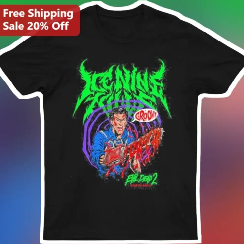 Ice Nine Kills Ash Williams Evil Dead 2 Horror Graphic Tee