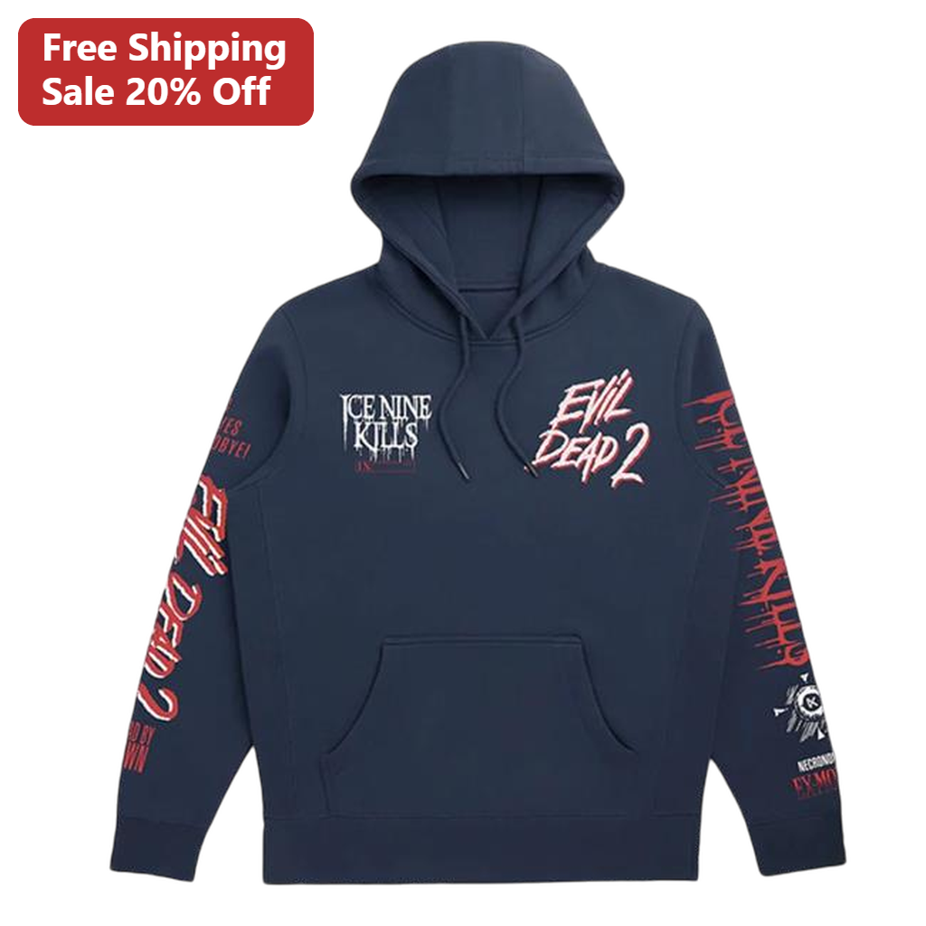 Ice Nine Kills Evil Dead 2 Hoodie Horror Metal Band Merch Graphic Sweatshirt for Fans