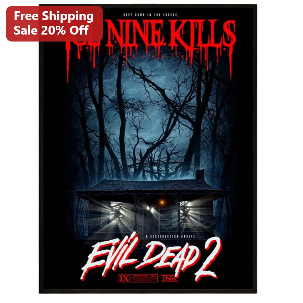 Ice Nine Kills Evil Dead 2 Poster Horrorwood Metal Band Wall Art