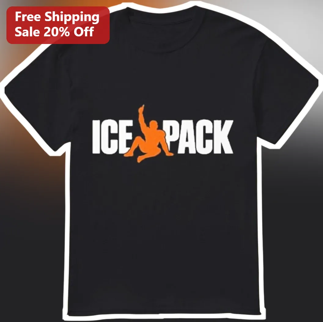 Ice Pack Tee Funny Hockey Player Silhouette Graphic Shirt for Men Women Sports Fans