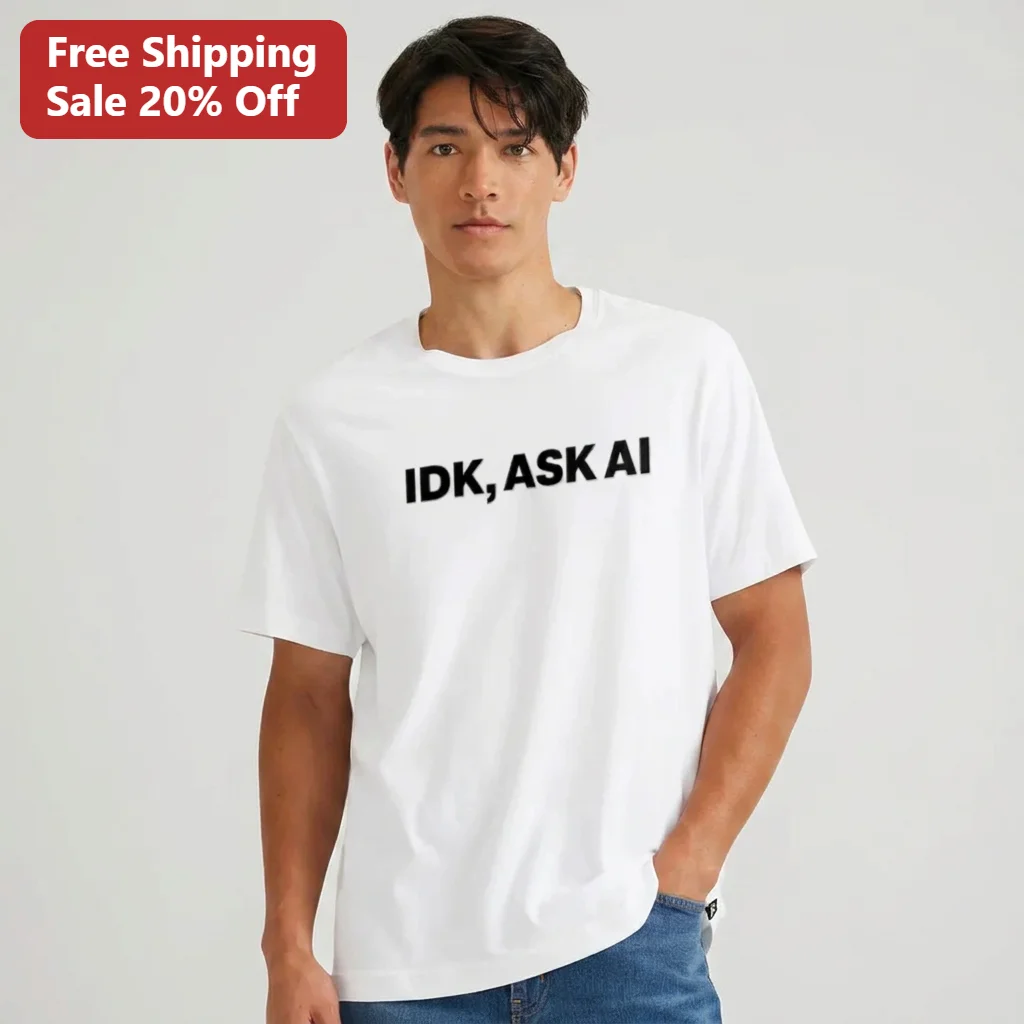 IDK Ask AI Tee, Funny Artificial Intelligence Shirt for Programmers, Tech Workers, ChatGPT Lovers Gift