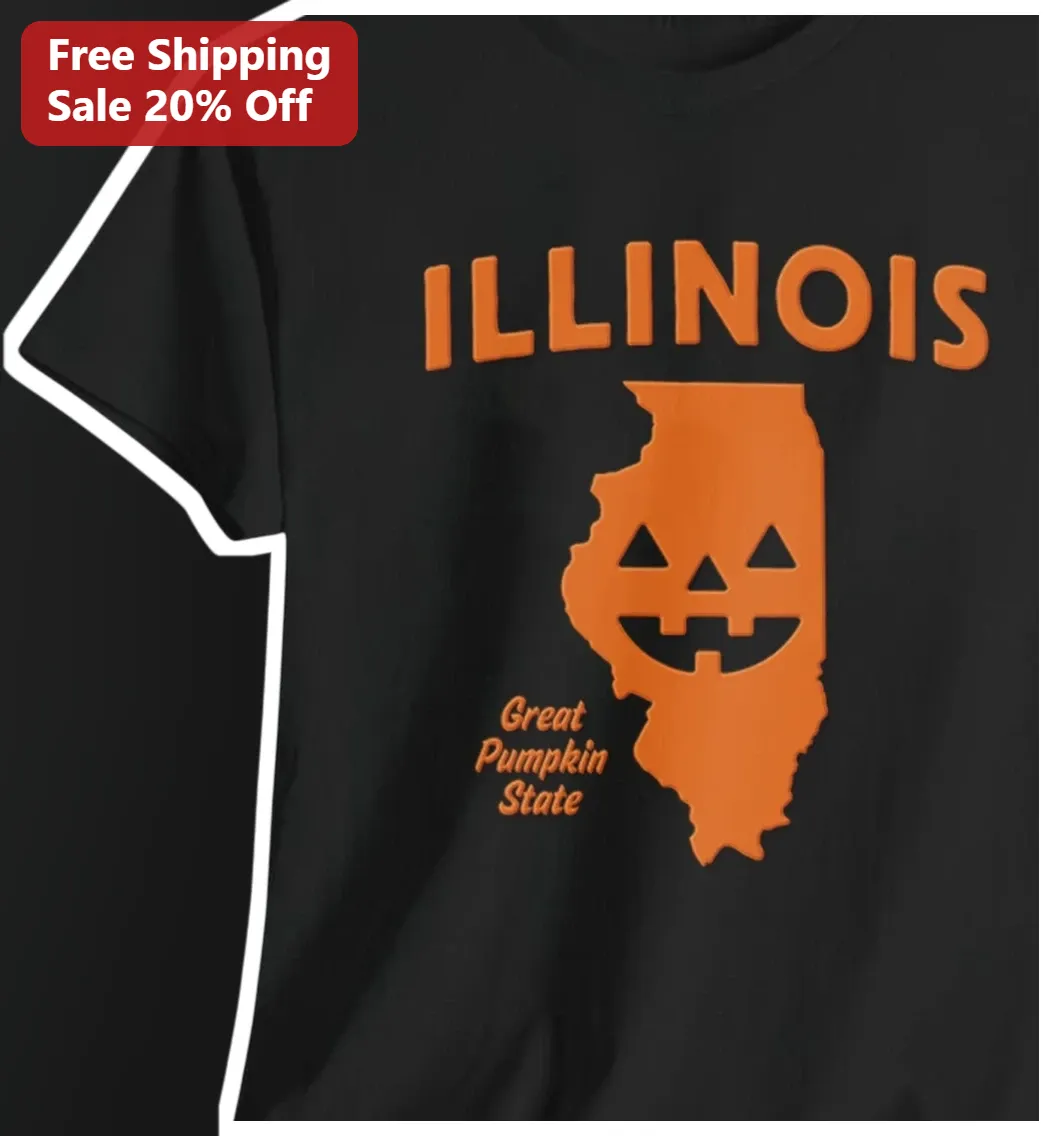 Illinois Great Pumpkin State Tee Fall Harvest Graphic Shirt for Men Women