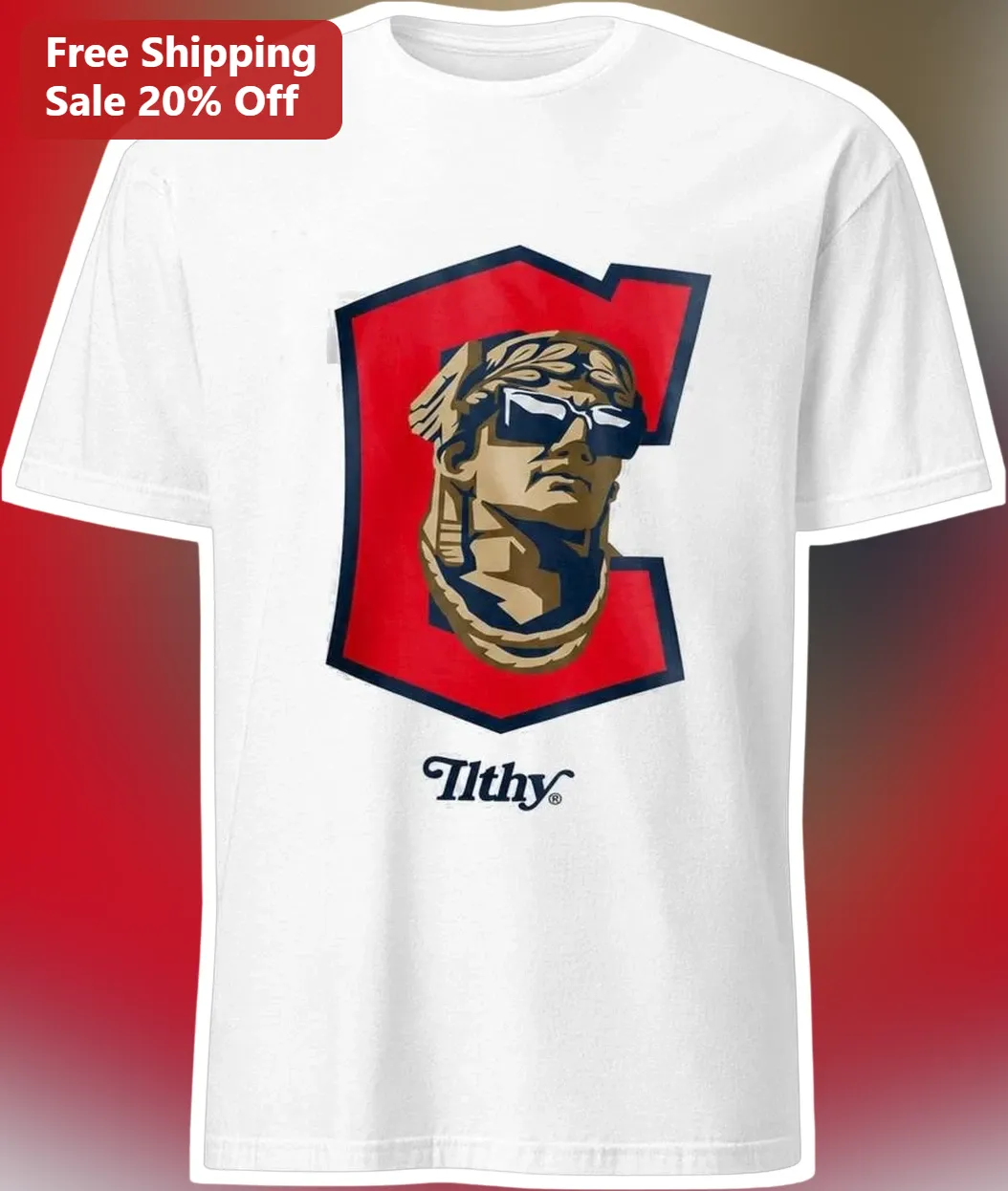 Ilthy Roman Statue Sunglasses Graphic Tee Streetwear Hip Hop Cotton Shirt