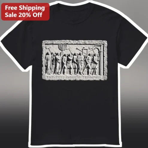 IMP·TITI·INDAICVS·TRIVMPHVS Arch of Titus Relief Graphic Tee for Men