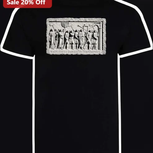 IMP TITI INDAICVS TRIVMPHVS Roman Empire Arch of Titus Menorah Relief Graphic Tee