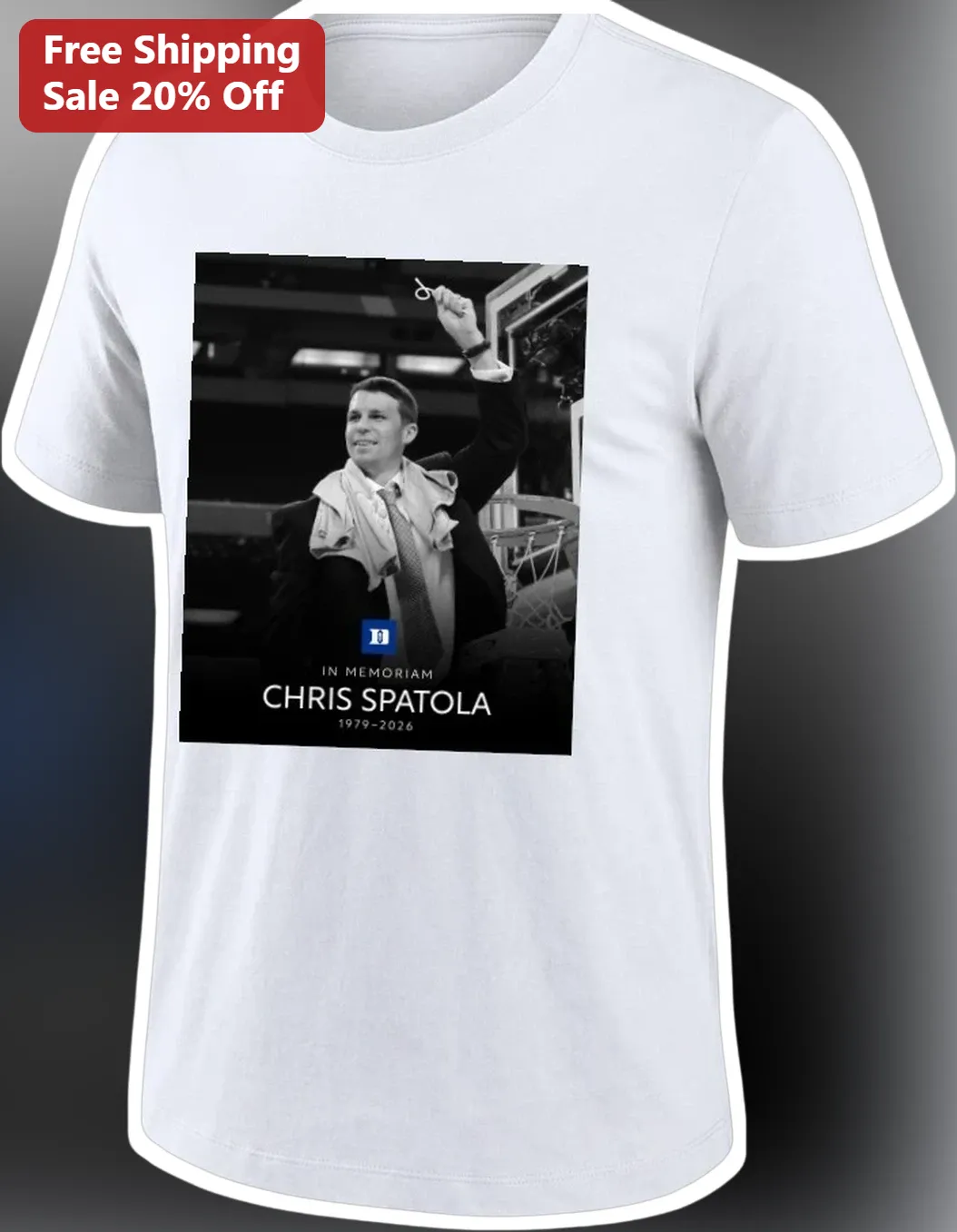 In Memoriam Chris Spatola 1979-2026 Duke Blue Devils Memorial Tribute Tee