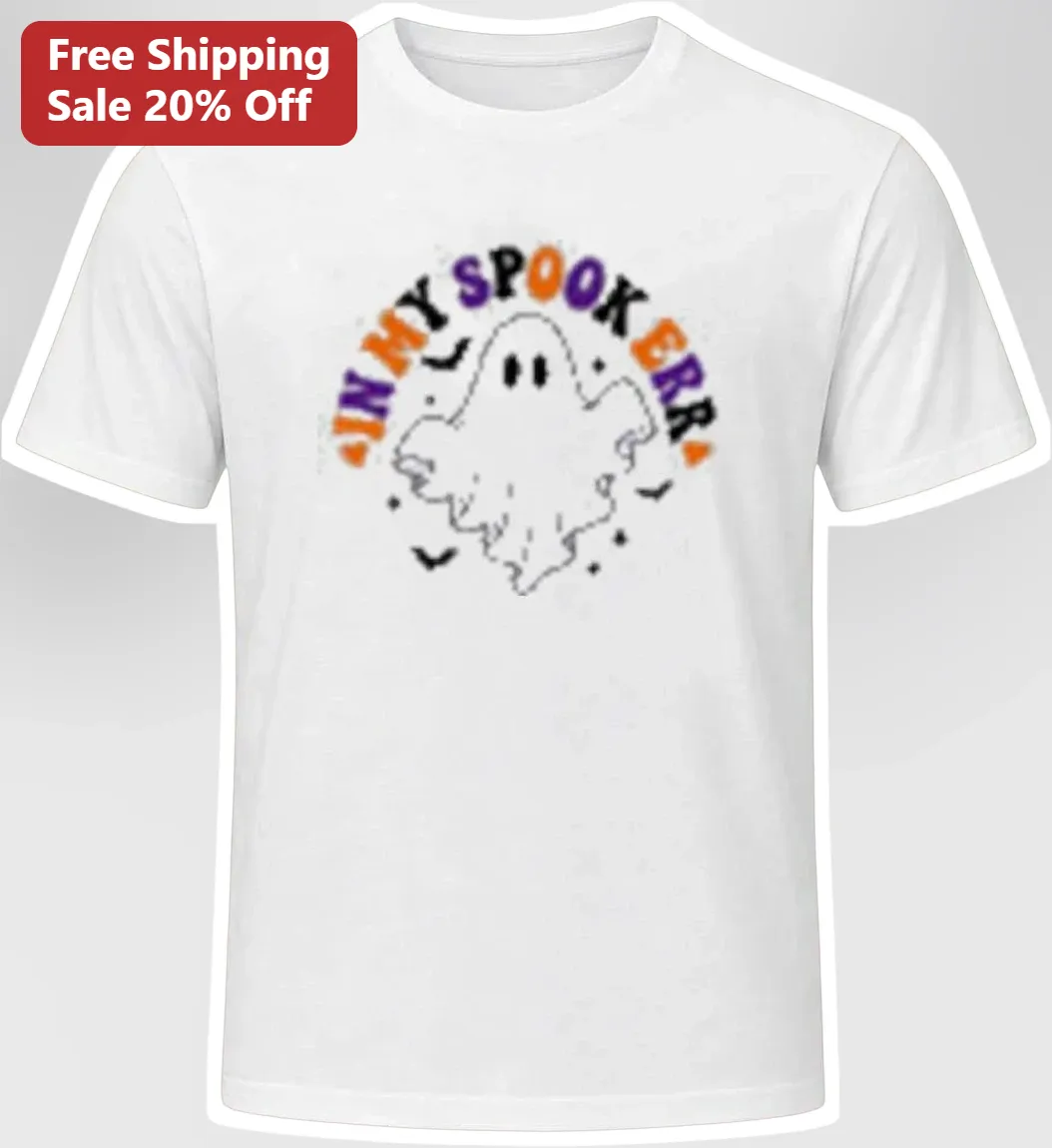 In My Spook Era Tee Cute Ghost Halloween Shirt for Women Men