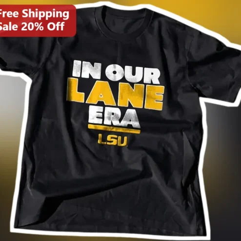 In Our Lane Era Tee LSU Tigers College Football Fan Apparel Distressed Vintage Graphic Shirt