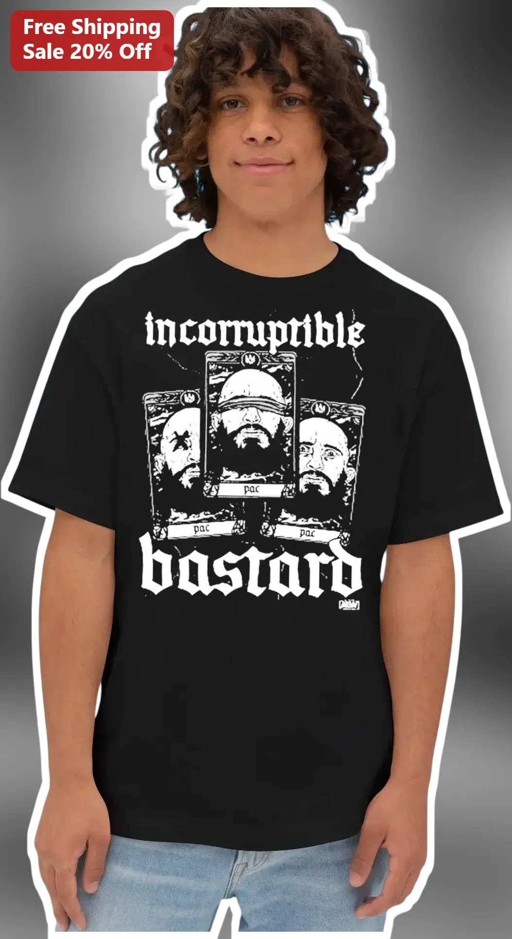 Incorruptible Bastard Triple H Wrestling Tee Gothic Graphic Shirt