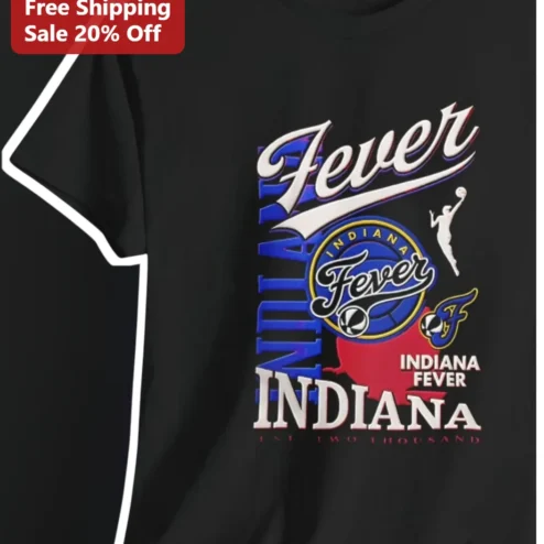 Indiana Fever Est. Two Thousand WNBA Fan Graphic Tee Game Day Apparel