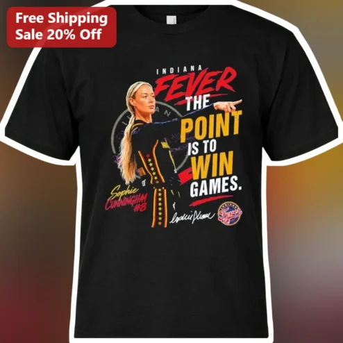 Indiana Fever The Point Is To Win Games WNBA Sophie Cunningham Graphic Tee