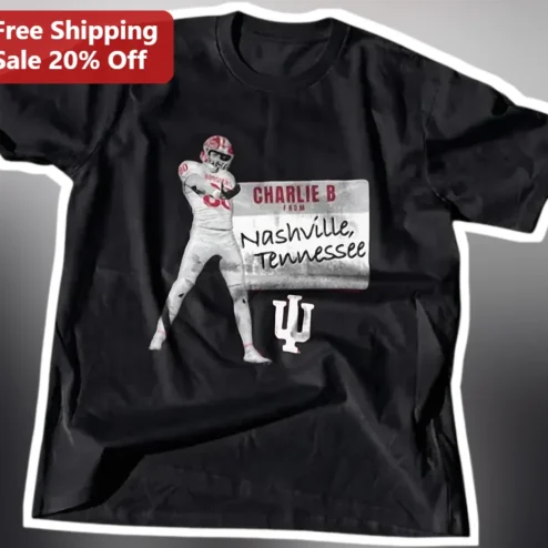 Indiana Hoosiers Football Player Graphic Tee Custom Name Personalized Gift for Men Women