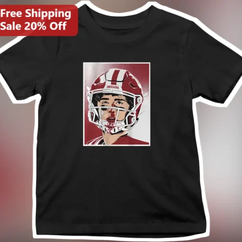 Indiana Hoosiers Football Player Graphic Tee Retro Sports Gift for Men Women